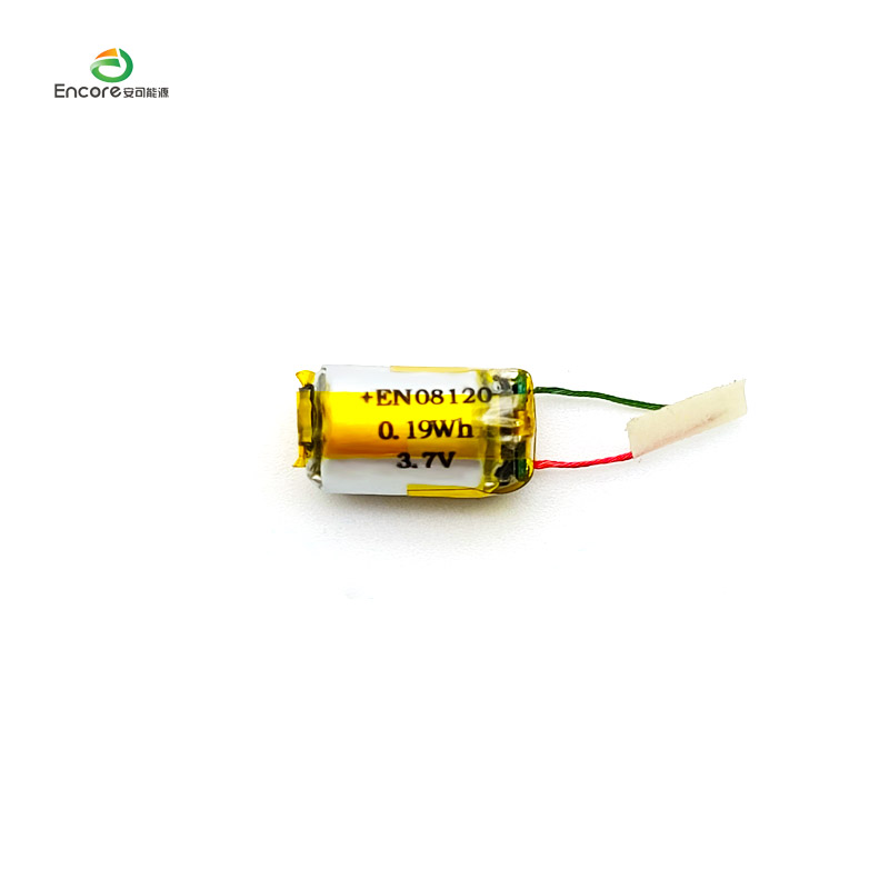 08120 50mAh ຫມໍ້ໄຟ lipo cylindrical 3.7v