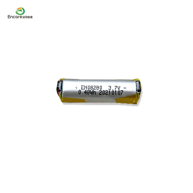 08280 120mAh ຫມໍ້ໄຟ lipo cylindrical