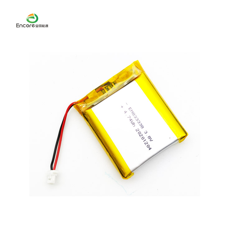 833338 1280mAh 3.8v ເຊນ lipo ສາກໄຟໄດ້